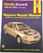 Haynes Repair Manual 42014 Honda Accord 1998 - 2002 All Models