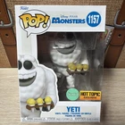 Funko Pop! Disney Pixar Monsters Inc Yeti Vinyl Figure #1157 Hot Topic Exclusive