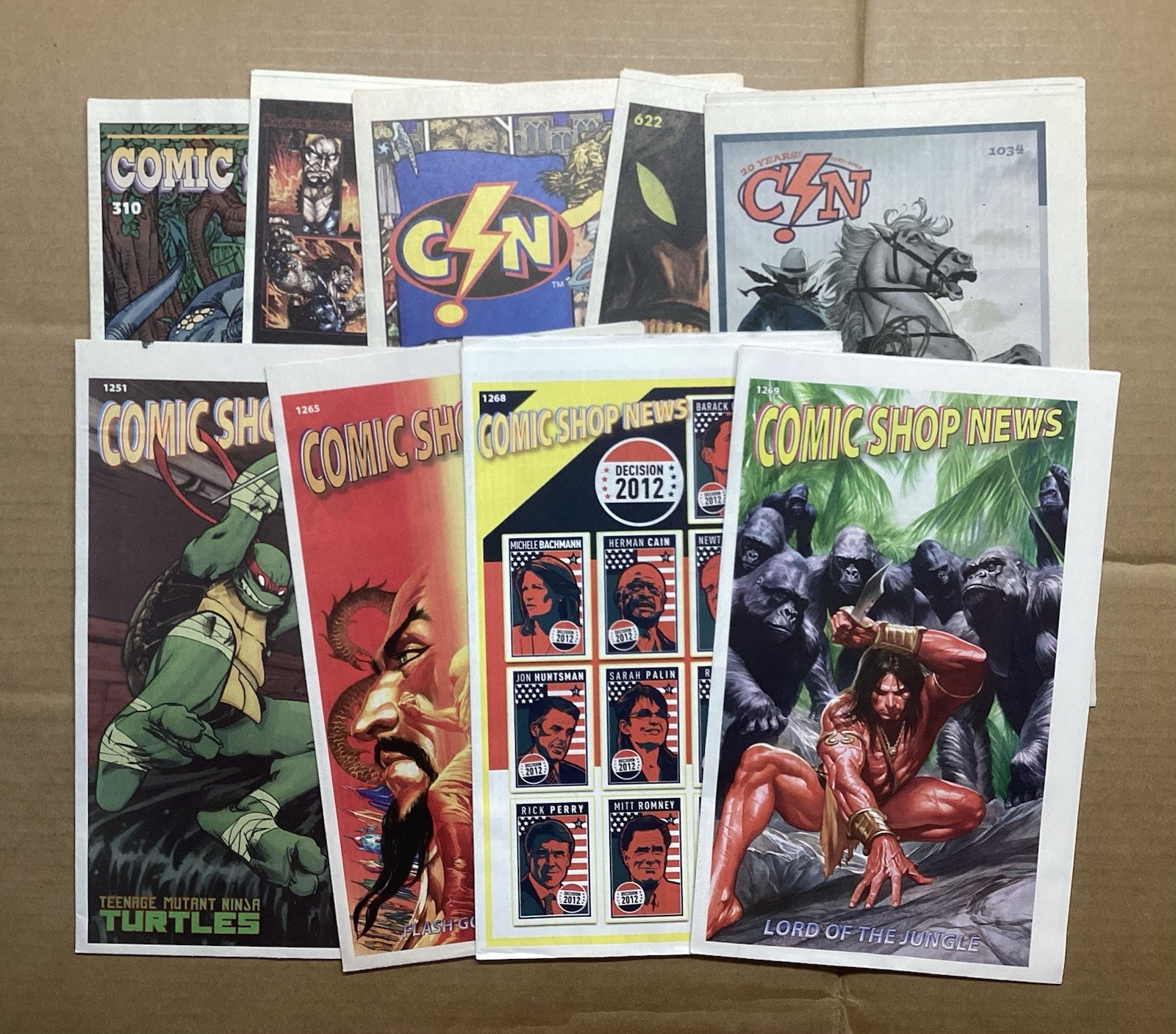 Comic Shop News Lot of 9 Issues Featuring Tarzan and Flash Gordon