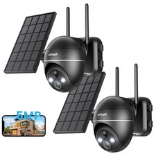 2PCS ieGeek Outdoor Wireless Solar Security Camera Home WiFi Battery CCTV System