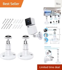 Dual Pack Wyze Camera Wall Mount - 360° Adjustable Bracket for Optimal Security