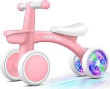 Colorful Lighting Baby Balance Bike Toys for 1 Year Old Girl Gifts, Adjustabl...