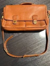 Vintage Coach Leather Briefcase Messenger USA Made Excellent Cond Style 5275