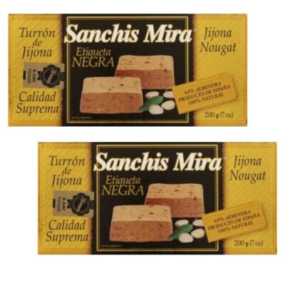 Sanchis Mira Turron de Jijona 7 oz Nougat Pack of 2