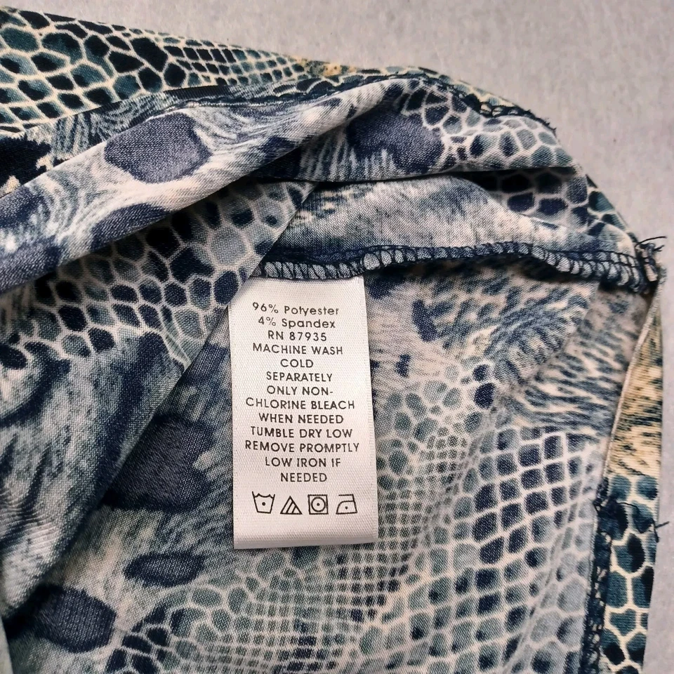 Mujer 2XL Azul Serpiente Animal Estampado Simonton Says George Foto 3 de 4