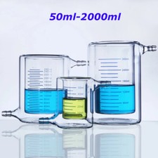Double Laye Jacketed beaker beaker sandwich glass beaker photocatalytic reactor