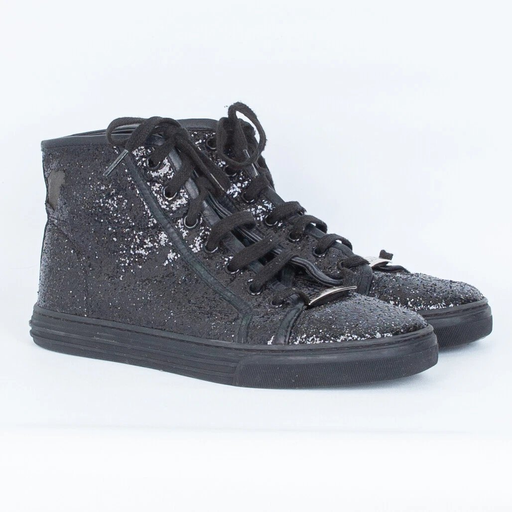 Baskets hautes Gucci California noires paillettes SIze 36,5