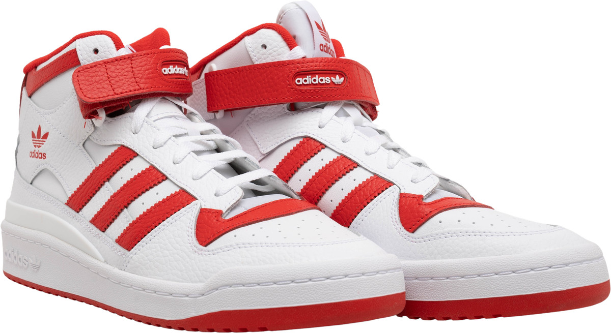 adidas forum mid white red