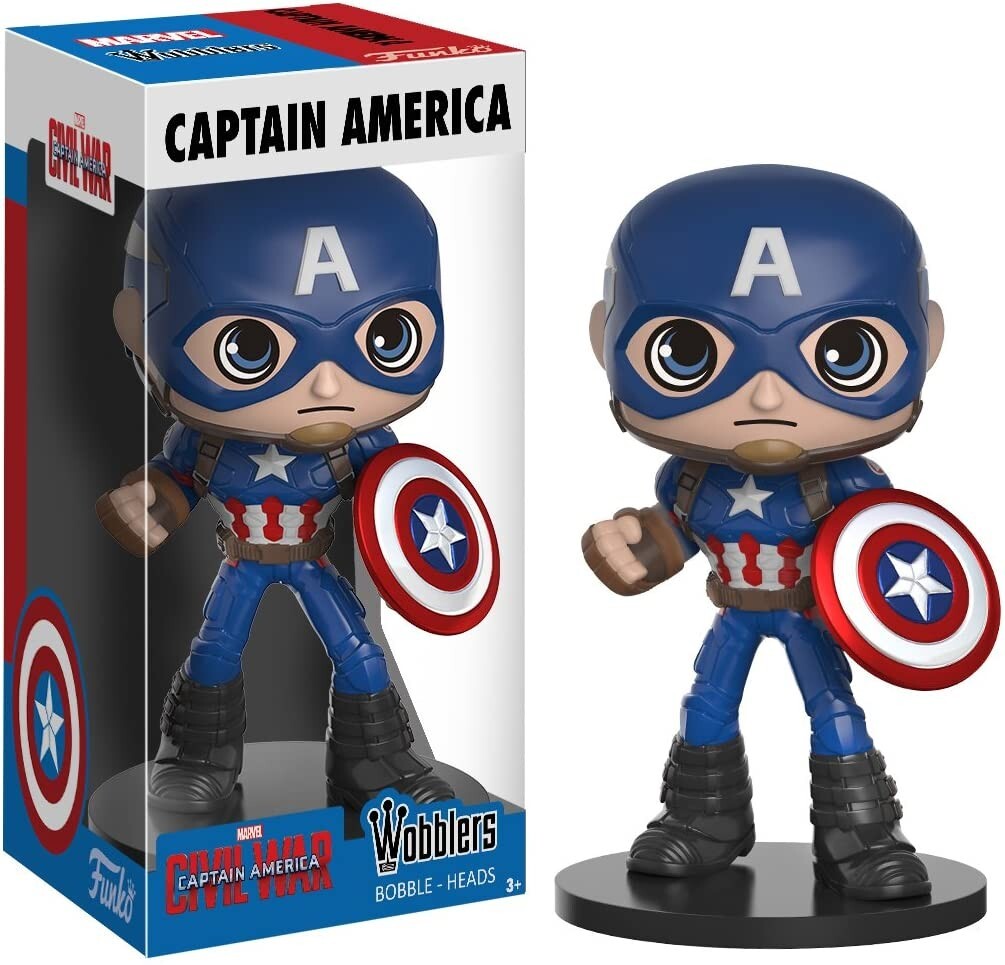 Marvel Civil War Captain America Wacky Wobblers BobbleHead Funko