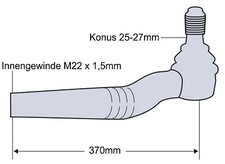 Giunto Sferico Sfera Destra per Fendt Farmer 309-311, Favorit 509-511, Gt 380GT