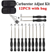 12PCS Screwdriver Carburetor Adjustment Tool Carb Adjust Kit for 2-Cycle Engine 