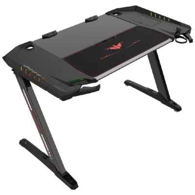 EUREKA Ergonomischer 31'' Gaming Schreibtisch für kleine Räume Mauspad Controller Ständer