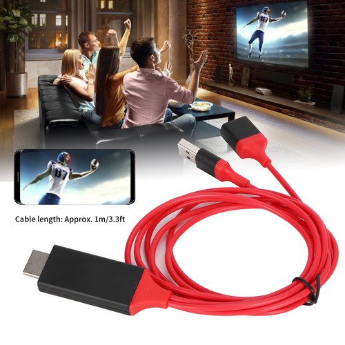 1080P HD USB Male Female to HDTV AV Adapter Cable for iOS Laptop - Photo 2 sur 12