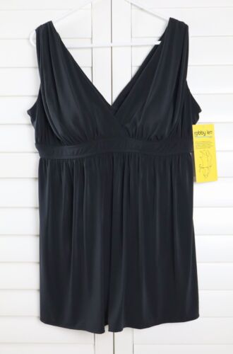 ROBBY LEN By Longitude NWT $74 Swim Dress One Piece Bathing Swimsuit Size 18