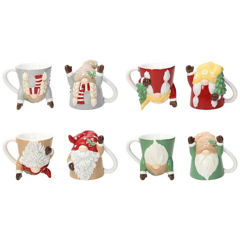 Tazza Gnomo Natale Decorazione Tognana Up&Down COLORI ASSORTITI 300 cc, fotografia 5 di 7