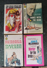 4 Awesome Vintage paperback Books Dagger of Flesh , Dolly Dolly Spy /Murder Dead
