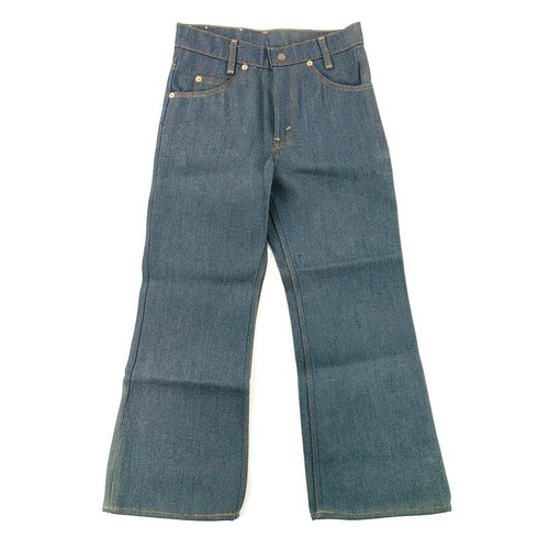NWT Vintage 70s LEVIS Husky BELL BOTTOMS HARDWEAR DENIM JEANS Boys 26x23 - Picture 2 of 11