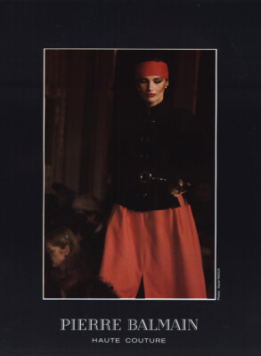 1984 Pierre Balmain: Haute Couture French Vintage Print Ad
