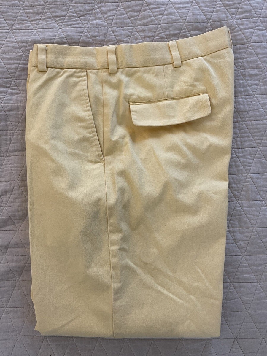 Brooks Brothers Flap Pocket Straight Fit Chino Pants in Yellow