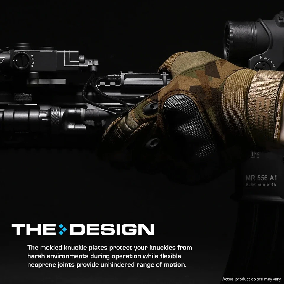 THE COMBAT HARD KNUCKLE TACTICAL SWAT POLICE SECURITY MILITARY GLOVE - M90 CAMO - Image 2 of 4