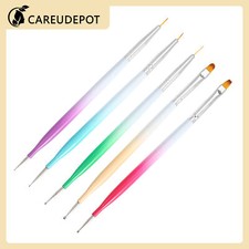 5Pcs Double Ended Nail Art Brushes Nail Liner Brush and Nail Dotting Pens Set