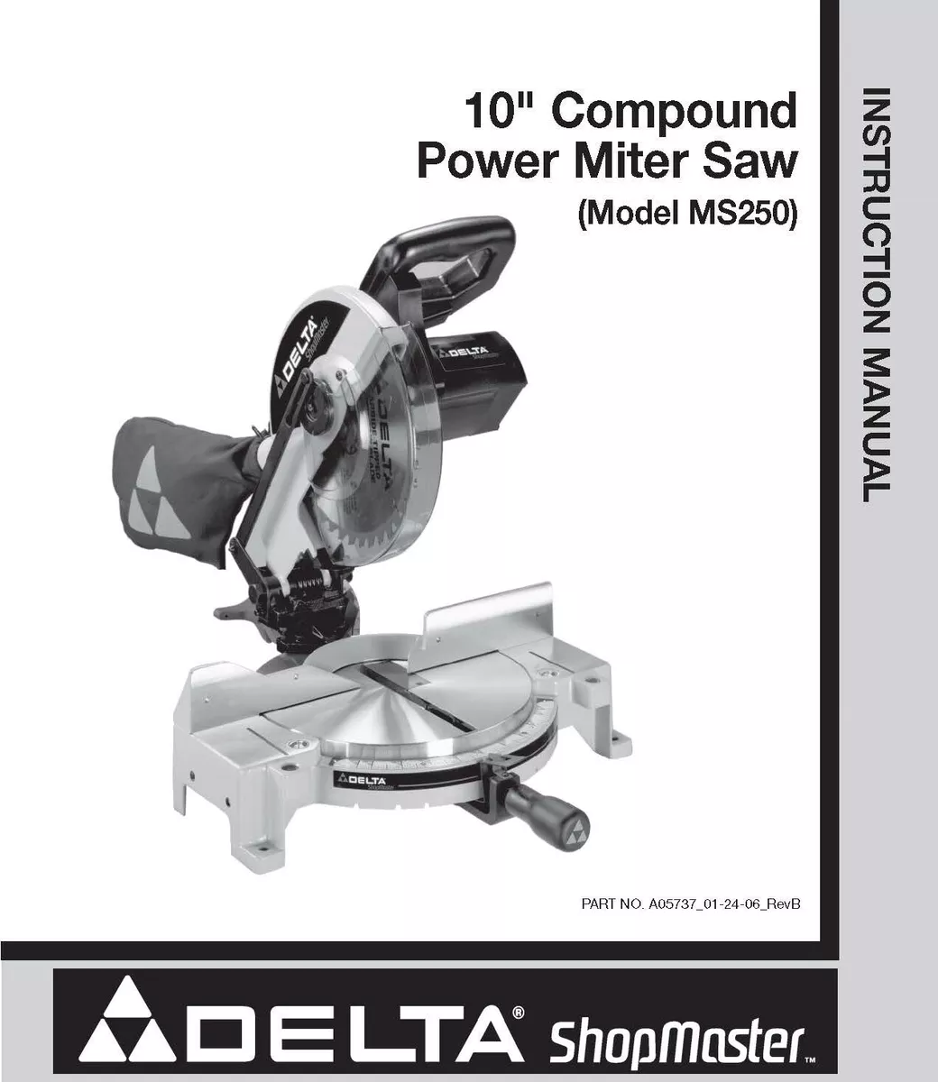 Delta shopmaster sale miter saw ms250