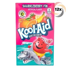 12x Packets Kool-Aid Sharkleberry Fin Caffeine Free Soft Drink Mix | .16oz