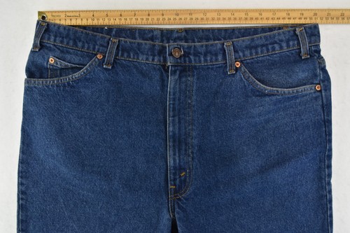 Vintage 80s 1988 Levis 517 Orange Tab Boot Cut Denim Blue Jeans Mens Size 42x34 - Picture 10 of 19
