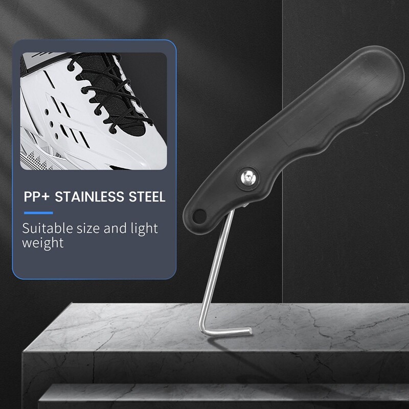 5X(4Pcs Folding Shoe Lace Puller,Portable Lace Tightener Tool,Skate