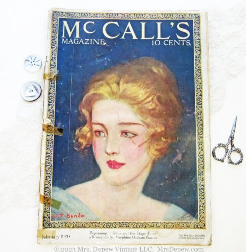 Feb 1920 McCall's Magazine Advertising Sewing Patterns 1920s Fashion Millinery - Picture 1 of 9