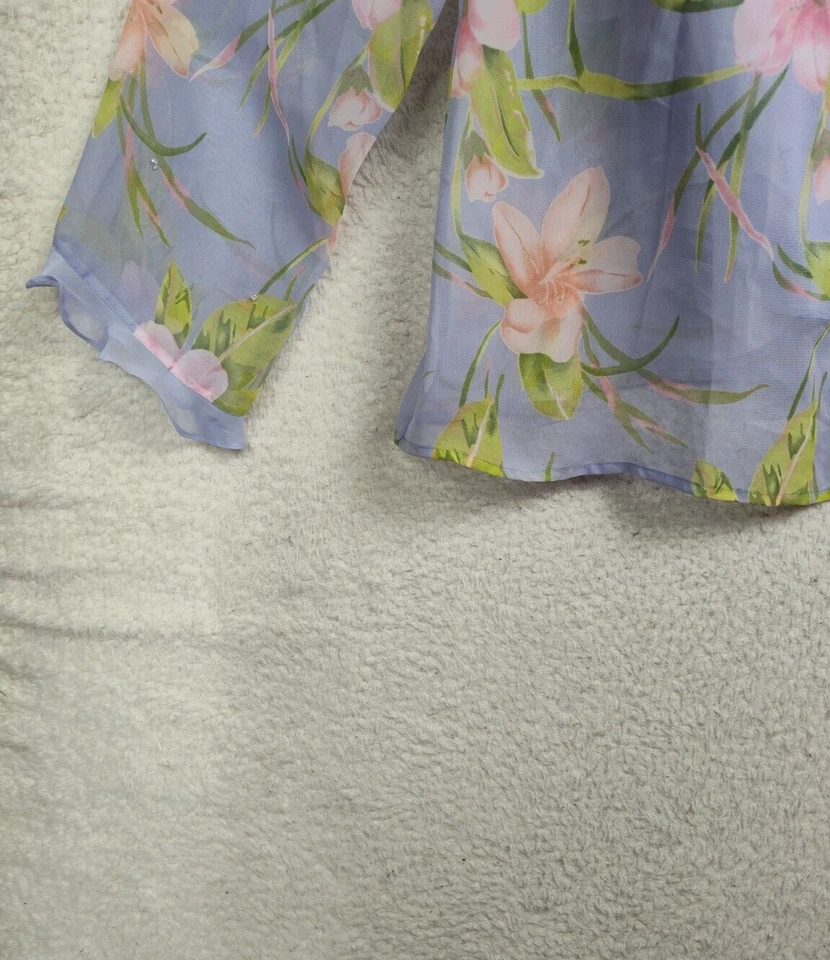 Blusa Cami Lord Taylor Mujer Dormir Grande Rosa Floral 100% Poliéster Incorporada Foto 4 de 4