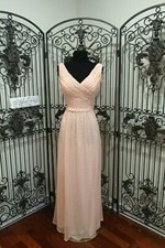 Q18 BILL LEVKOFF 1417 SZ 10 PINK SEQUIN BRIDESMAID PARTY FORMAL DRESS GOWN 239