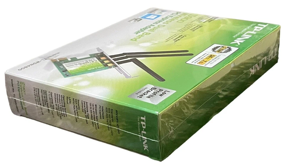 TP-LINK TL-WDN4800 N900 Wireless Dual Band PCI Express Adapter NEW SEALED 2013 - Image 3 of 4