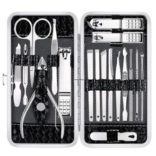 Nail Clippers Set Fingernail and Toenail Clipper Cutters, Manicure Black 