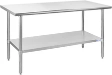 HALLY Stainless Steel Table for Prep & Work 24 X 60 Inches, NSF Commercial Heavy