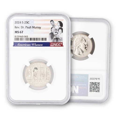 2024 S  Rev Dr Pauli Murray 25c NGC MS 67 American Women Quarter