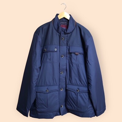 UNTUCKit MENS Lanson Navy Blue Zip Up Jacket Nylon Casual Lightweight MENS XL