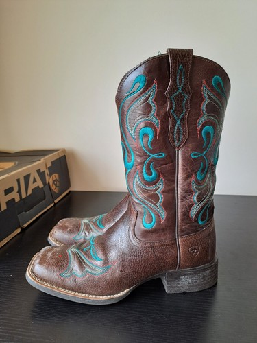 Ariat Whimsy Boots Womens Size US 7M Fiddle Brown Western Cowgirl Mid Calf - Picture 7 of 15