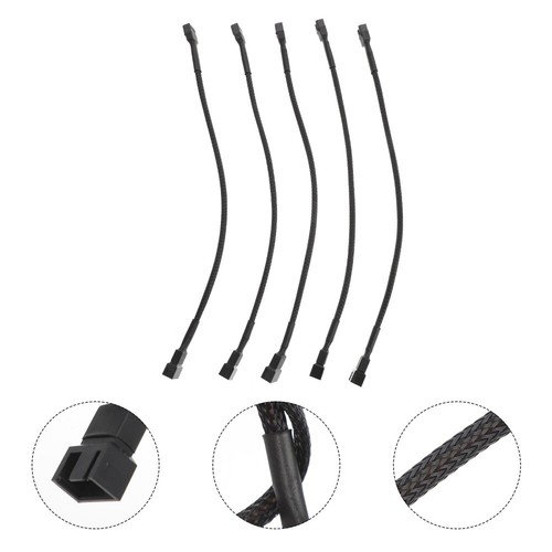 5 PCS Lüfterschnittstellenverlängerungskabel Für Lüfterkabel Atx Gehäuse - Afbeelding 5 van 12