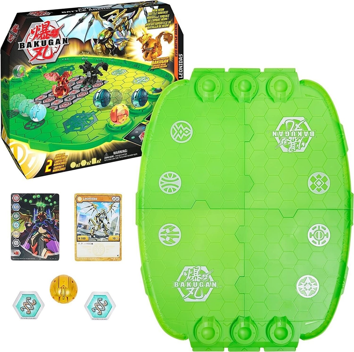 Bakugan Evo Battle Arena Includes Exclusive Leonidas, 2 Cards and