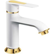 Basin Mixer Taps Black White Chrome Gold Sink Taps Brass Single Lever Faucet Mix