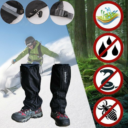 Waterproof Walking Gators Boot Cover Hiking Climbing Leggings Trekking Gaiters - Picture 2 of 15