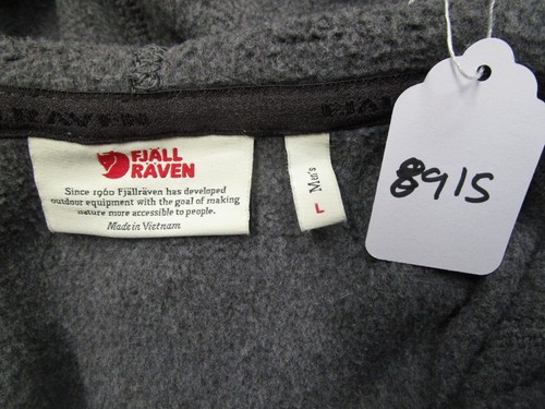 Sudadera con Capucha Fjall Raven Hombres Grande Gris Ovik Polar Cremallera Completa Sudadera Preppy Exterior - Imagen 8 de 8