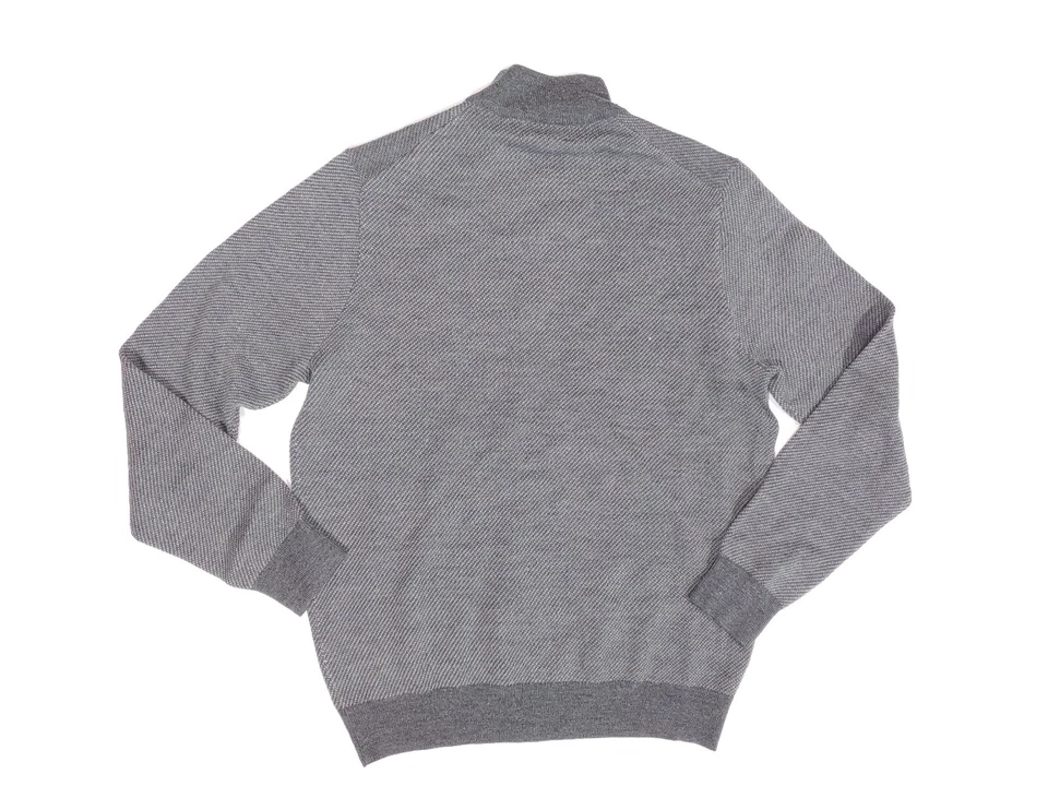 Toscano Men's Mock Neck Quarter Zip Merino Wool Blend Sweater Size M $165 - Image 3 of 4