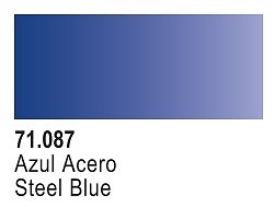 Vallejo Model Air Farbe 71087 Stahlblau - 17 Ml Acrylfarbe Für Airbrush & Pinsel, Matt, Wasserbasiert