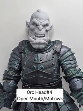 3d Printed NORMAL ORC  4 Headsculpt For 1.0 2.0 Mythic Legions 1 12