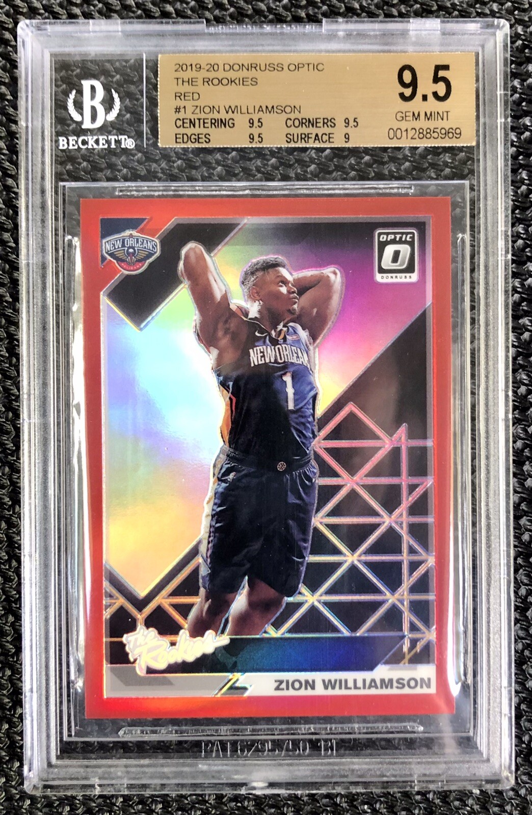 2019-20 Optic The Rookies /99 Red ZION Williamson RC BGS 9.5