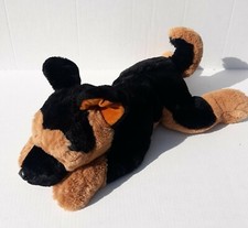 FAO Schwartz German Shepherd Plush Stuffed Animal Black Brown White Cuddly Dog