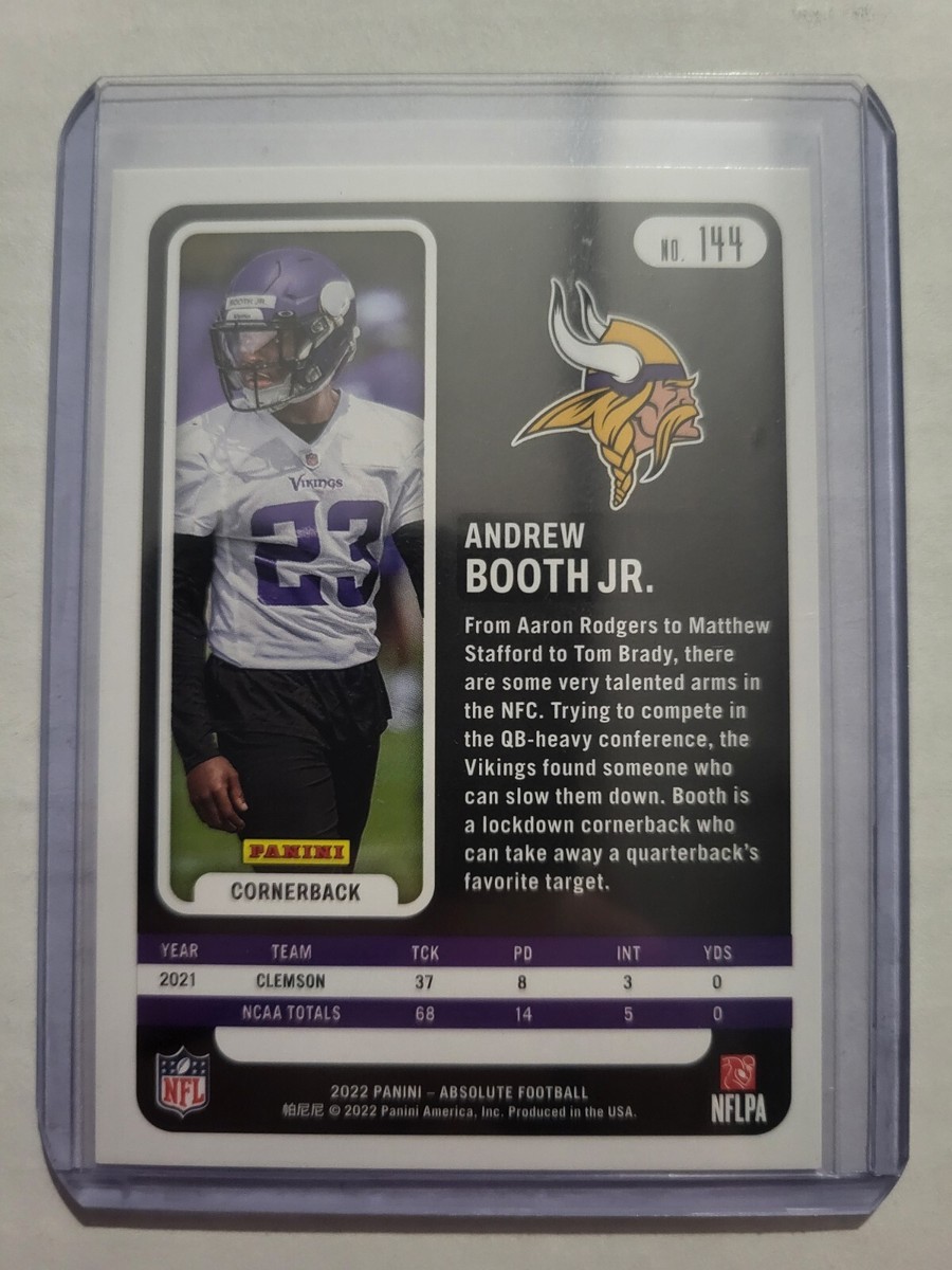 2022 Absolute Andrew Booth Jr Orange Mosaic Rookie Card /199 #144