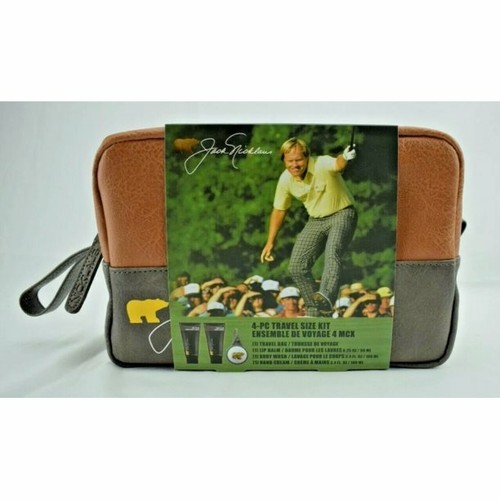 Jack Nicklaus 4 Piece Travel Size Kit Travel Bag/Lip Balm/Body Wash